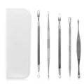 Blackhead Remover Kit - Stainless Steel Comedone & Pimple Extractor Tool Set