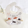 Silicone Baby Feeding Bib - Waterproof Adjustable Bib with Crumb Catcher