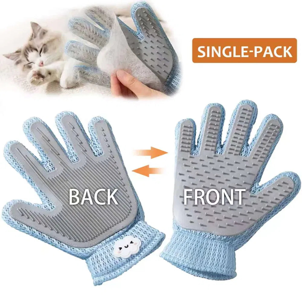 2-in-1 Pet Grooming Glove - Double-Sided Deshedding & Massage Mitt for Cats & Dogs