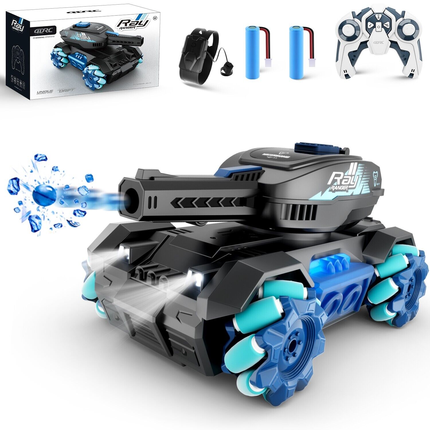 Gesture-Control RC Tank - 4WD 2.4G Remote & Hand-Motion Control Off-Road Car for Kids