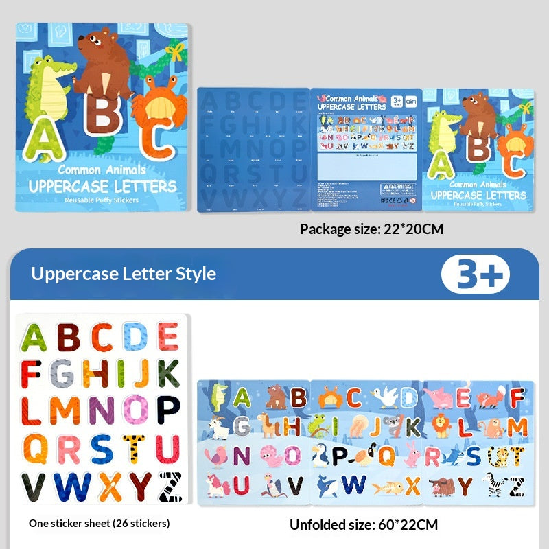 Kids Puffy Bubble Stickers Early Learning Set
