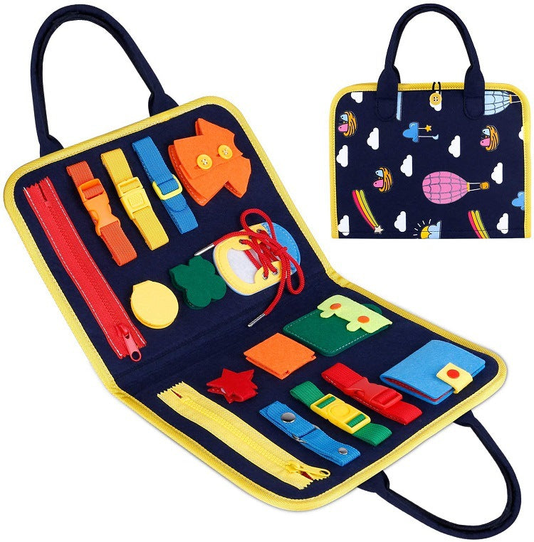 Kids Busy Book - Montessori Sensory Learning Board for Toddlers