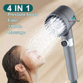 3 Modes Shower Head With Filter High Pressure Water Saving