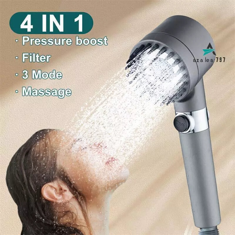 3 Modes Shower Head With Filter High Pressure Water Saving