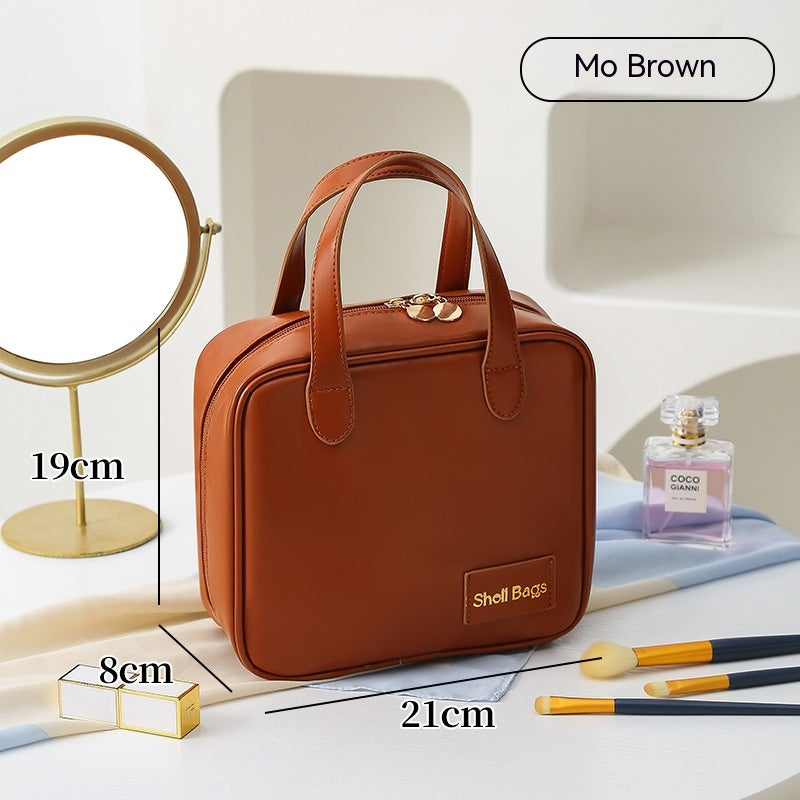 Shell Travel Makeup Bag — Large Capacity Cosmetic Organizer