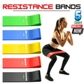 Resistance Bands Set of 5 - Exercise Loop Bands for Home Workout, Yoga & Physical Therapy