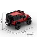 405-Piece Off-Road SUV Building Blocks Set - DIY Model Vehicle Kit for Kids & Adults