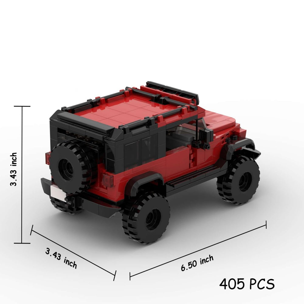 405-Piece Off-Road SUV Building Blocks Set - DIY Model Vehicle Kit for Kids & Adults