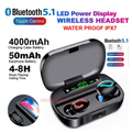 Mini TWS Bluetooth Earbuds - IPX7 Waterproof Wireless Earphones with Charging Case