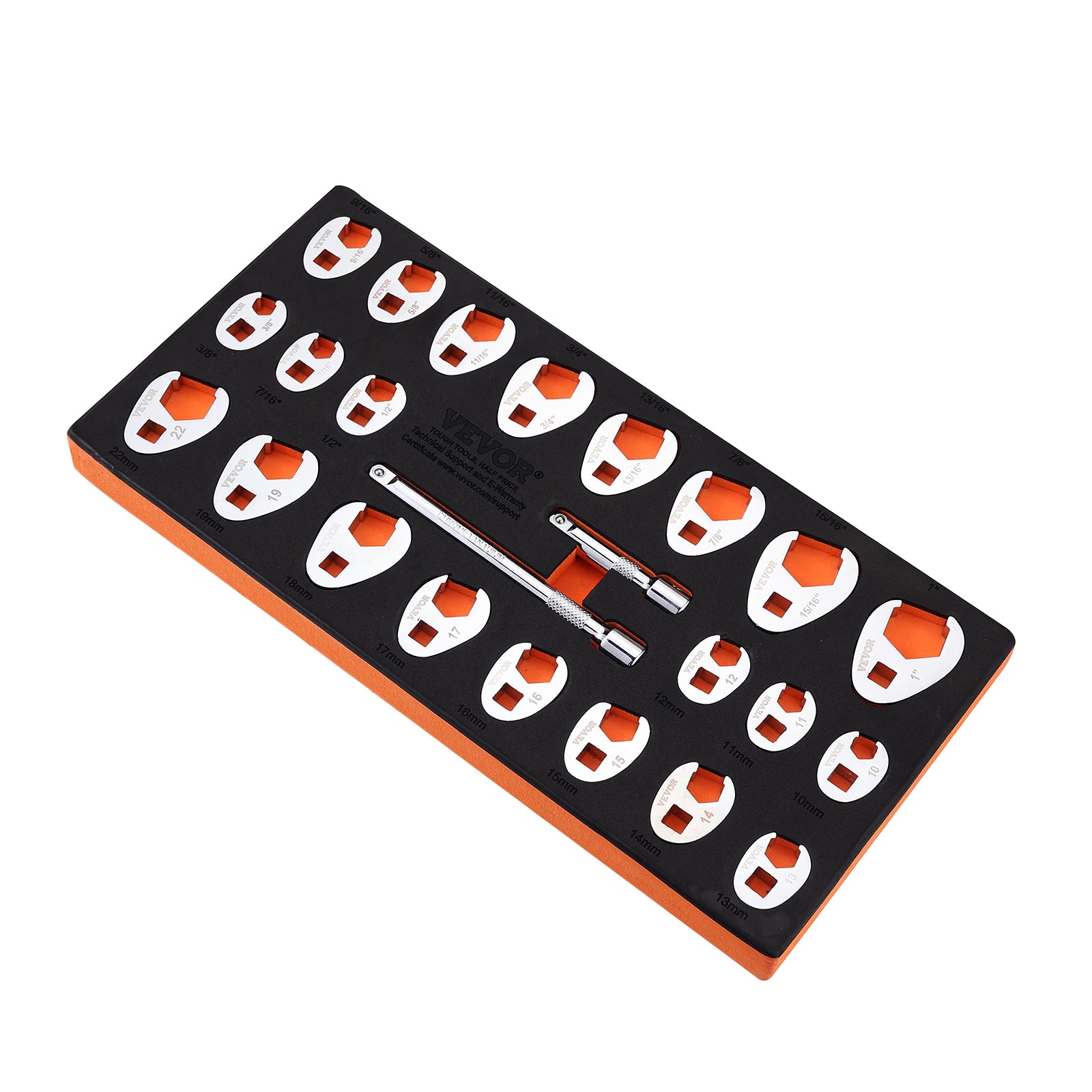 VEVOR Drive Crowfoot Wrench Set With 2 Extension Bars