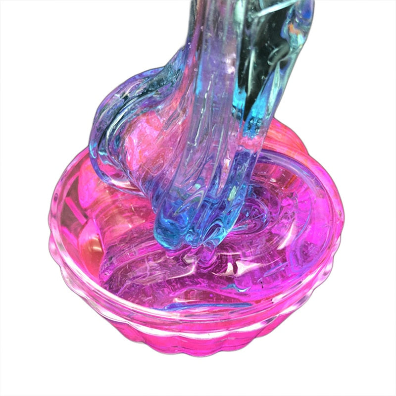Crystal Gradient Mud Slime - Color-Changing Stretchy Sensory Fidget Slime