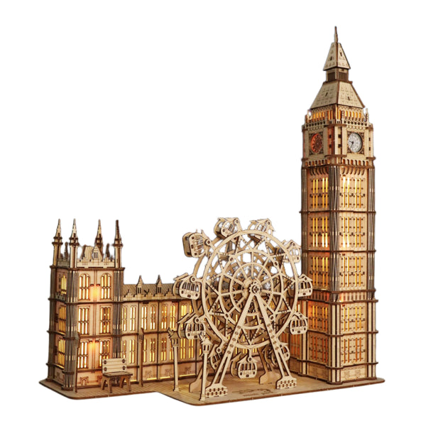3D Wooden Puzzle Big Ben Clock - DIY Desktop Model Kit & Home Decor Gift