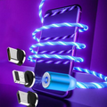 Magnetic Charging Cable with Flowing LED Light - iPhone, Android & USB-C