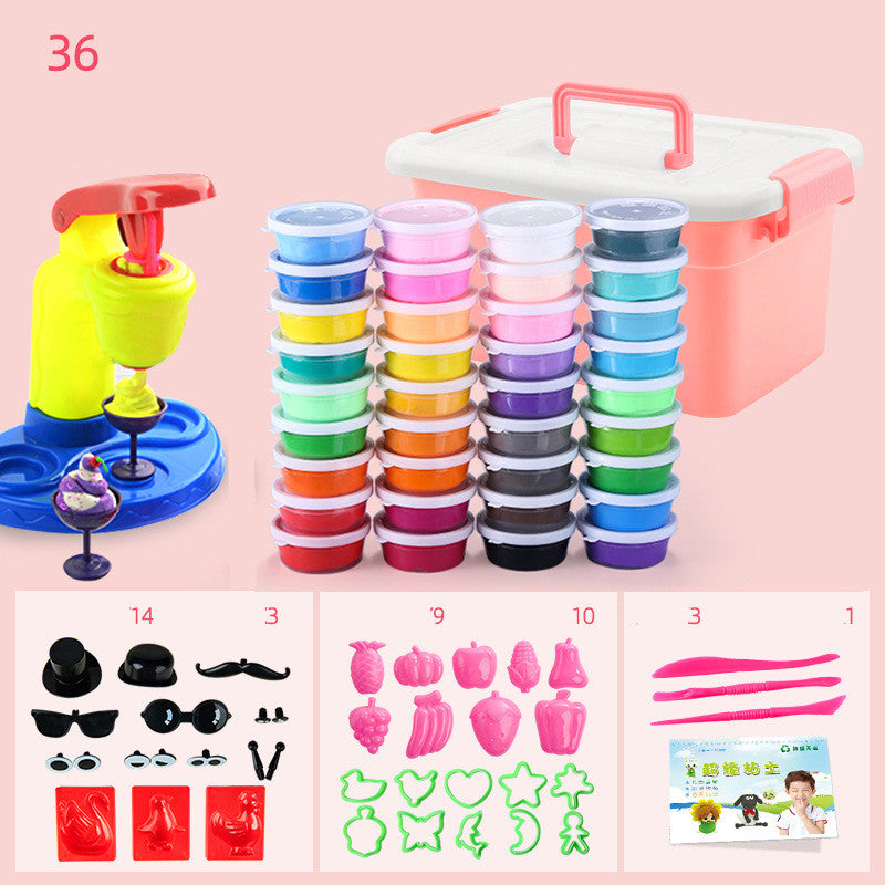 36-Color Super Light Clay Set - Air-Dry Modeling Dough for Kids DIY Crafts