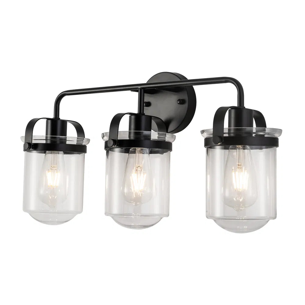 ll Sconces Set of 3 with Clear Glass Shade