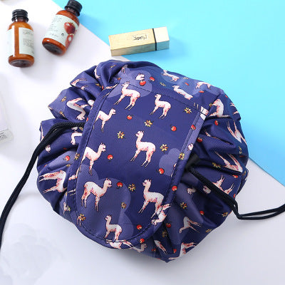 Animal Printing Large Capacity Drawstring Lazy Cosmetic Storage