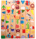 Wooden Animal Dominoes - 28-Piece Classic Domino Game for Kids