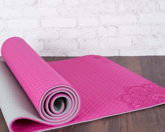 Ikki Rangli TPE Sirg'anmas Yoga Gilamchasi (183x61sm, 6mm)