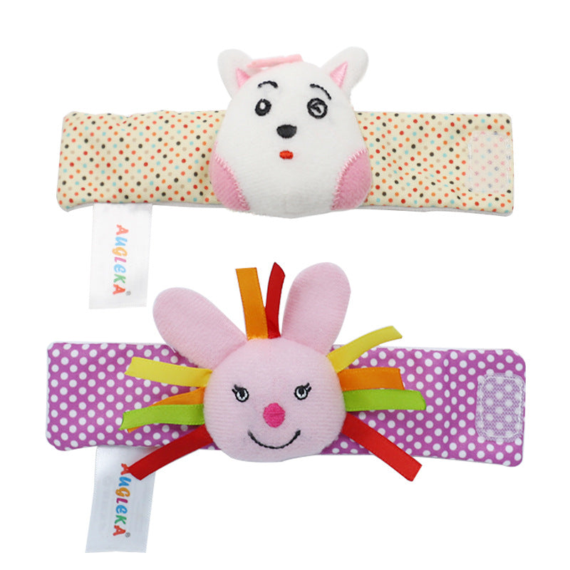 Baby Wrist Rattle Band - Soft Cotton Sensory Rattle Toy for Newborns