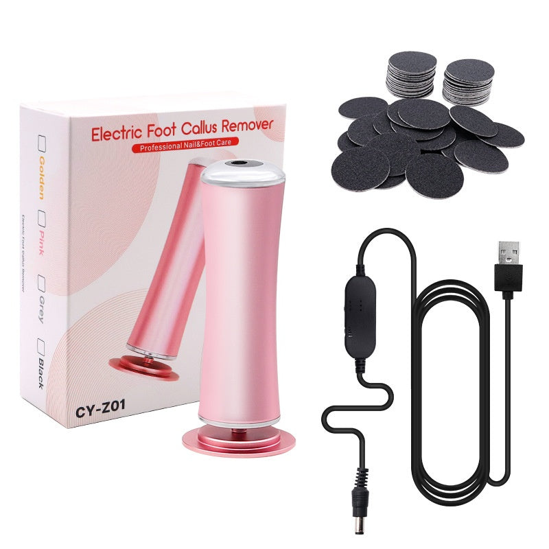Pink electric foot callus remover
