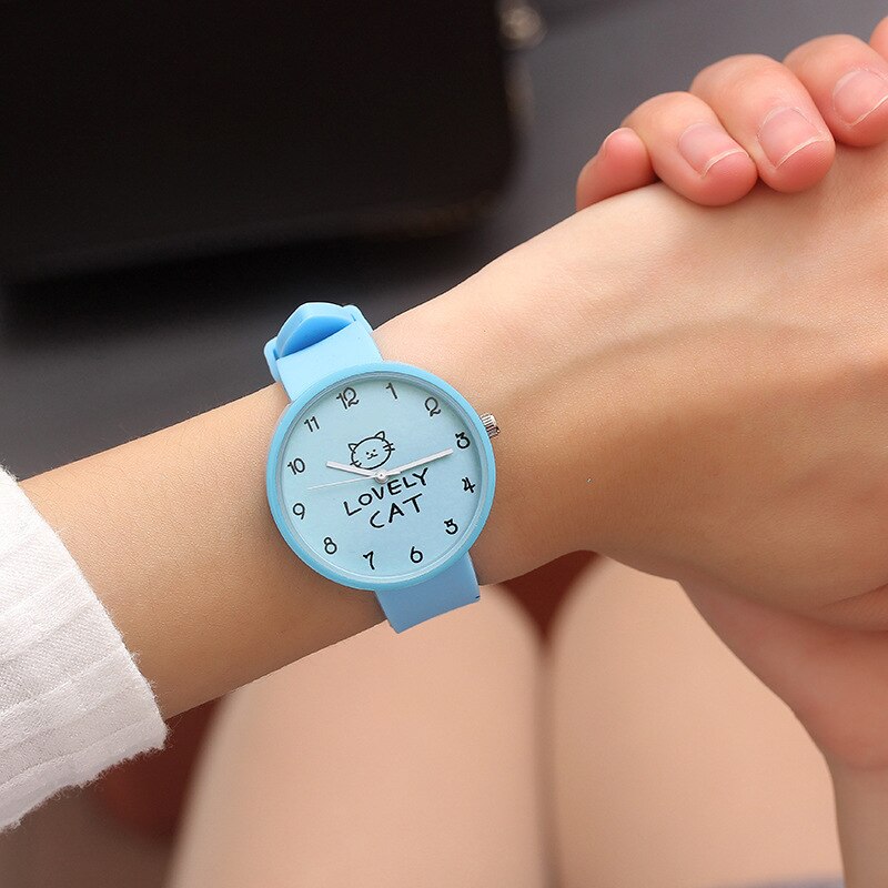 Kids Cartoon Watch - Candy Color Silicone Quartz Wristwatch for Children