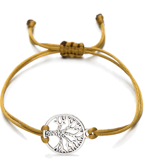 Tree of Life Rope Bracelet - Adjustable Handwoven String Bracelet