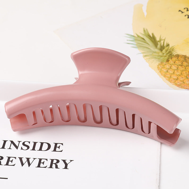 Pink large matte hair claw clip
