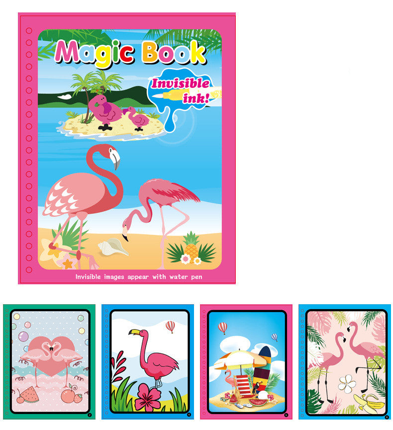Magic Water Painting Book - Reusable Mess-Free Coloring Book for Kids