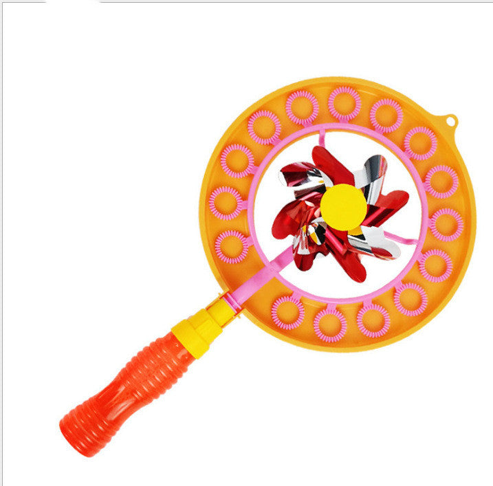 Kids Windmill Bubble Wand - Handheld Manual Bubble Maker for Outdoor Fun