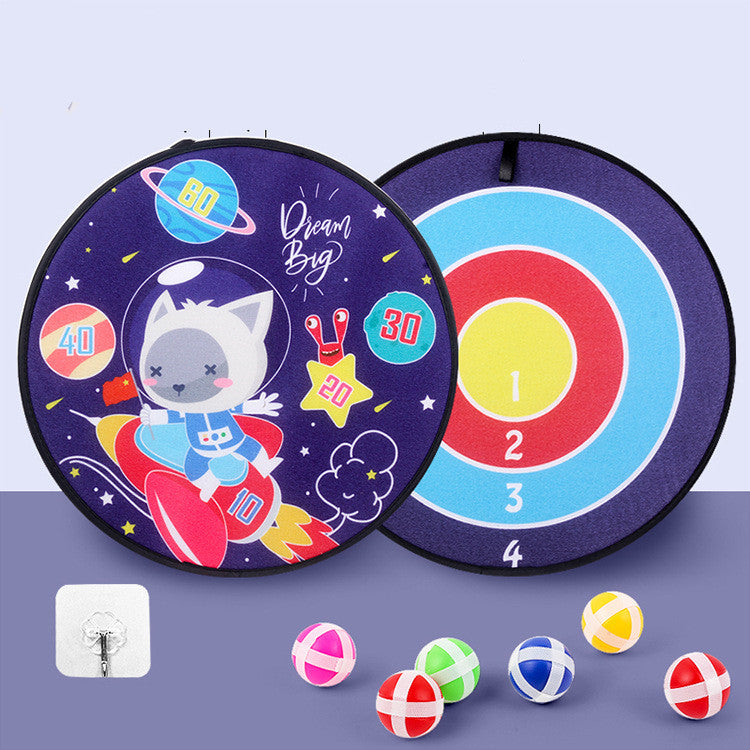 Kids Sticky Ball Dart Board - Safe No-Needle Target Game for Children