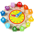 Wooden Learning Clock - Teaching Time Clock Toy for Kids