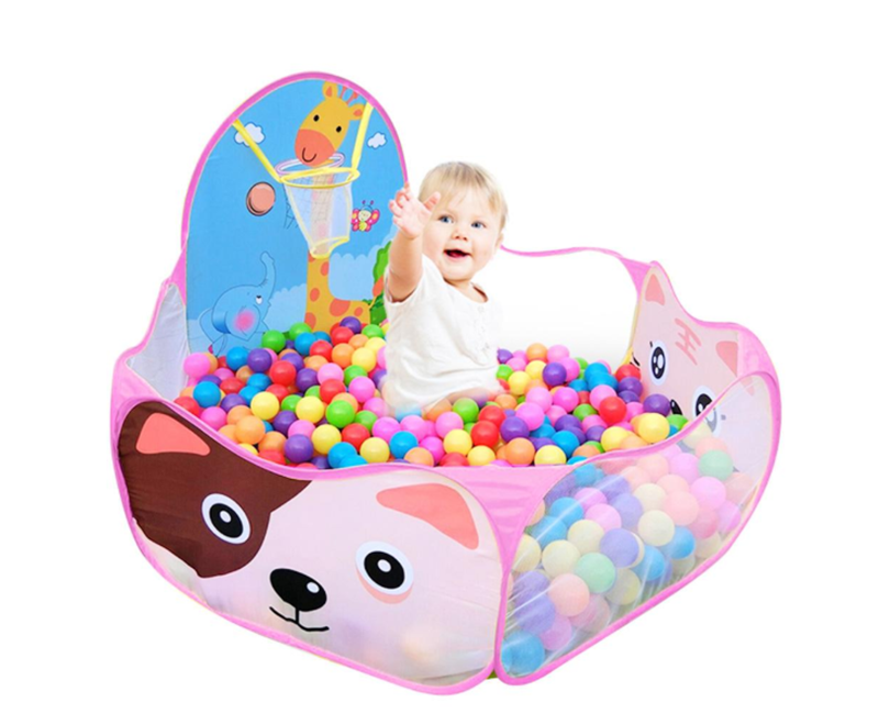 Giraffe Basketball Play Tent for Kids - Foldable Ball Pit Pool