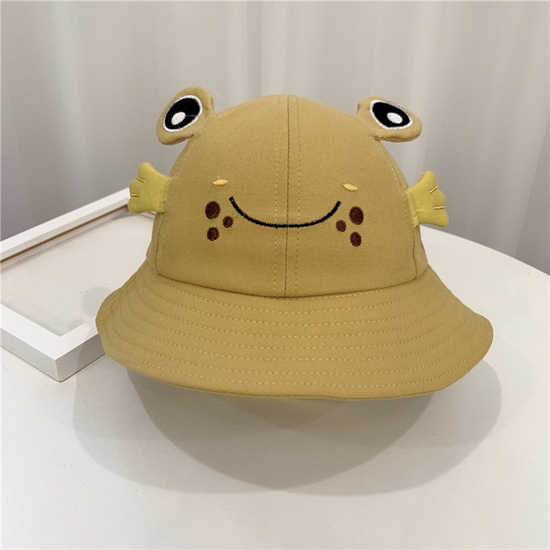 Baby Animal Sun Hat - Cute Kitten and Frog Bucket Hat for Toddlers