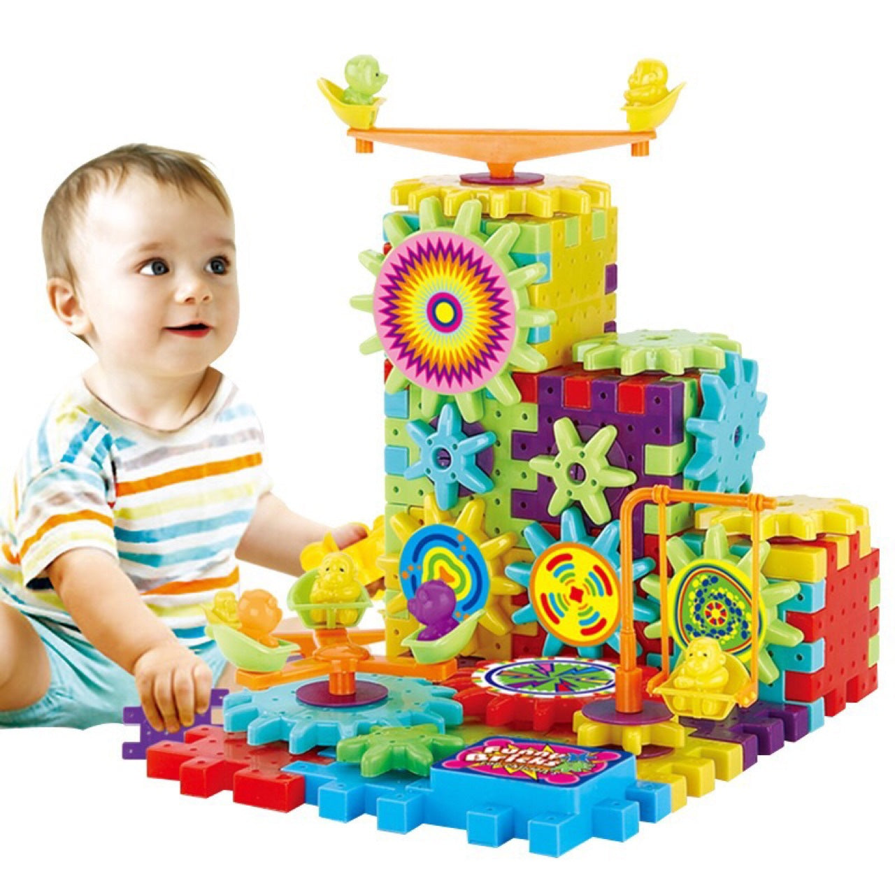Electric Gears Building Blocks STEM Kit for Kids