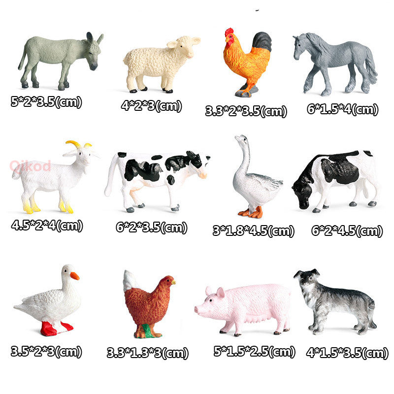 Mini Wild Animal Figures Set - Realistic Jungle Animal Toys for Kids