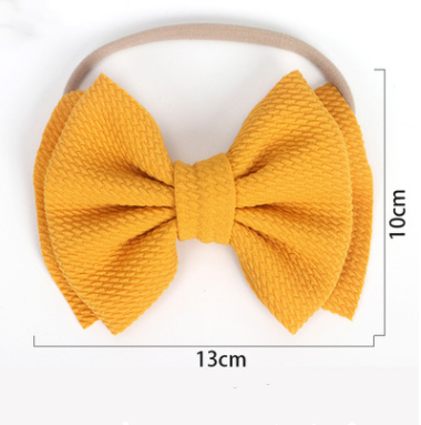 Baby Girl Bow Headband - Soft Nylon Hairband for Newborns & Toddlers