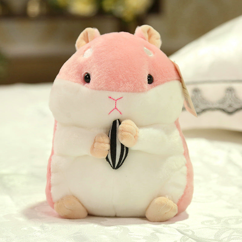 Cute Hamster Plush Keychain - Soft Animal Bag Charm for Kids