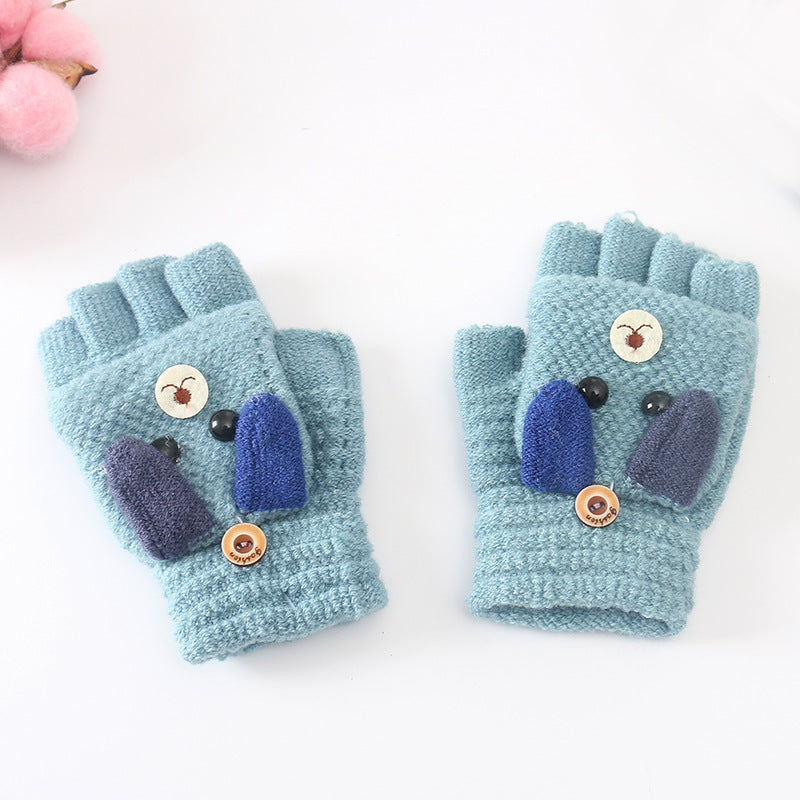 Kids Winter Gloves - Warm Cute Cartoon Knitted Gloves for Children