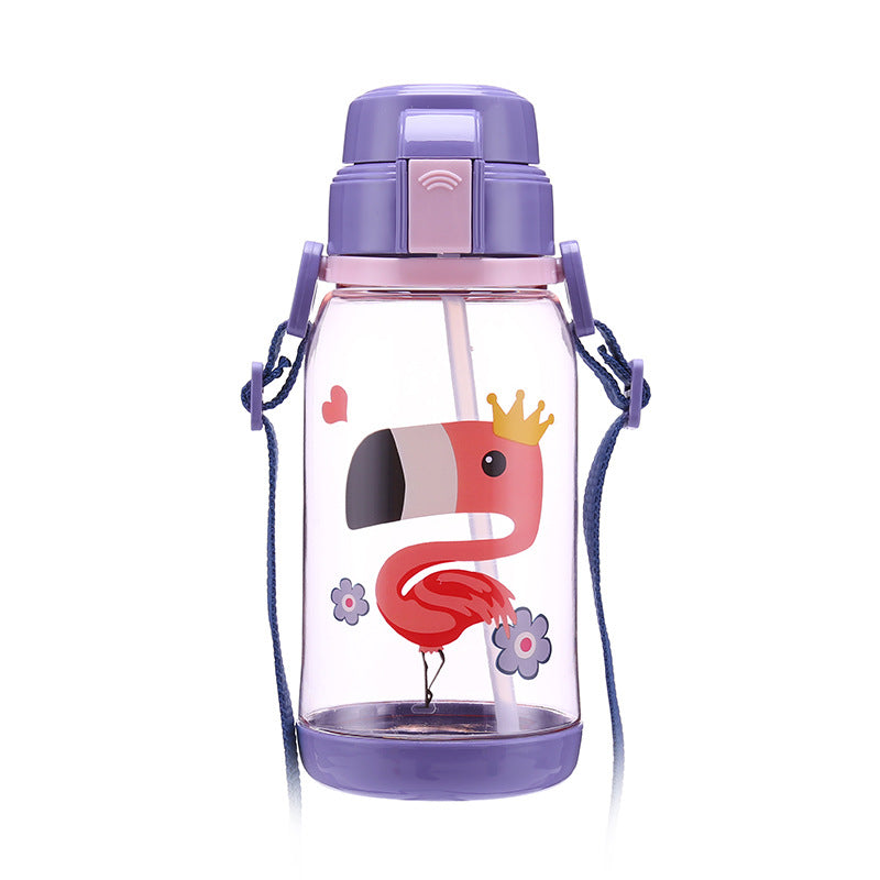 Kids Water Bottle with Straw - BPA-Free Leak-Proof Sports Bottle for School