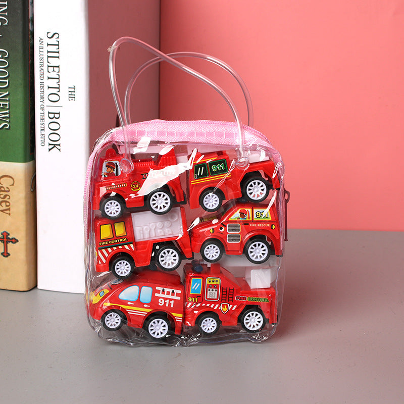Kids Pull-Back Cars - Inertial Vehicles Toy Set (Car, Truck, Fire Engine)