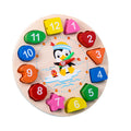 Wooden Montessori Baby Toys - Colorful Rattle & Rainbow Block Educational Set