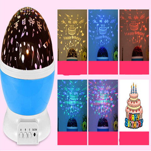 Starry Sky Projector Night Light - Rotating LED Star Lamp for Kids Room