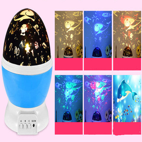 Starry Sky Projector Night Light - Rotating LED Star Lamp for Kids Room