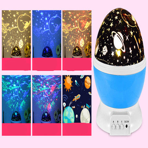 Starry Sky Projector Night Light - Rotating LED Star Lamp for Kids Room