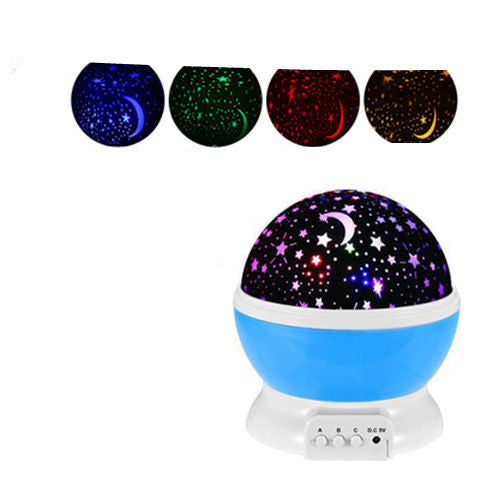 Starry Sky Projector Night Light - Rotating LED Star Lamp for Kids Room