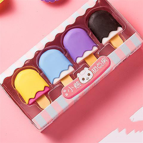 Cute Dessert Eraser Set - Fun Cartoon Erasers for Kids and School