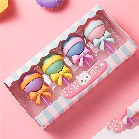 Cute Dessert Eraser Set - Fun Cartoon Erasers for Kids and School