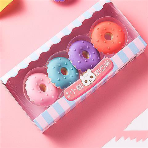 Cute Dessert Eraser Set - Fun Cartoon Erasers for Kids and School