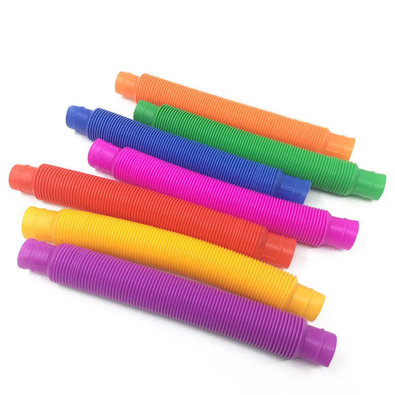Kids Pop Tubes - Colorful Stretch Sensory Fidget Toy for Stress Relief
