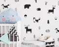 Woodland Animal Wall Stickers - Nursery Tree Decals for Kids Room